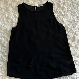 Naked Zebra Black Sleeveless Blouse